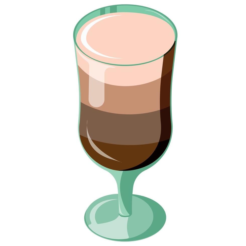 Glass with coffee vector