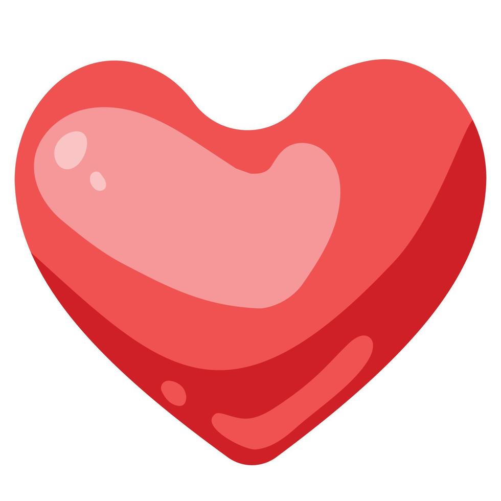 Red love heart vector