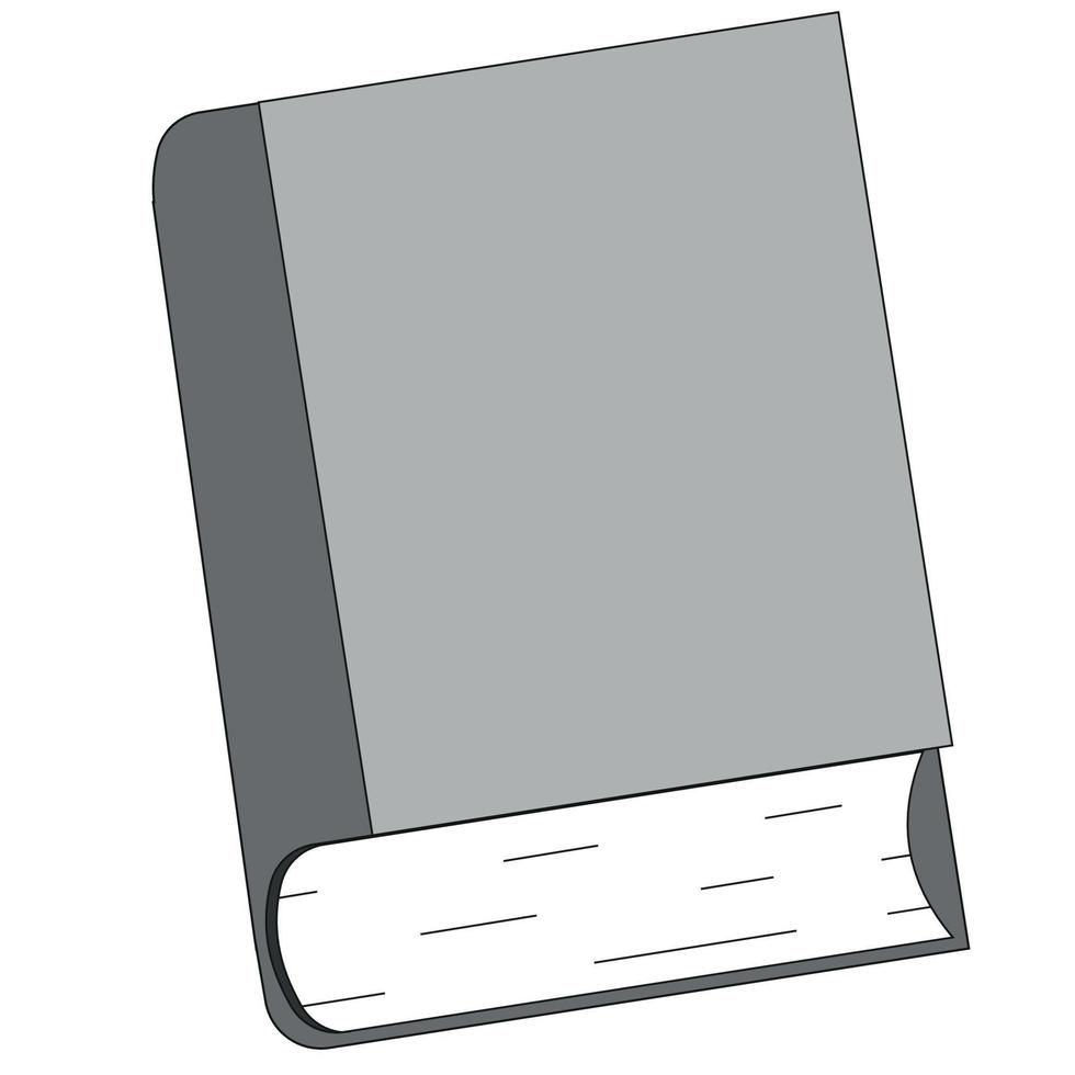 Gray thick book vector
