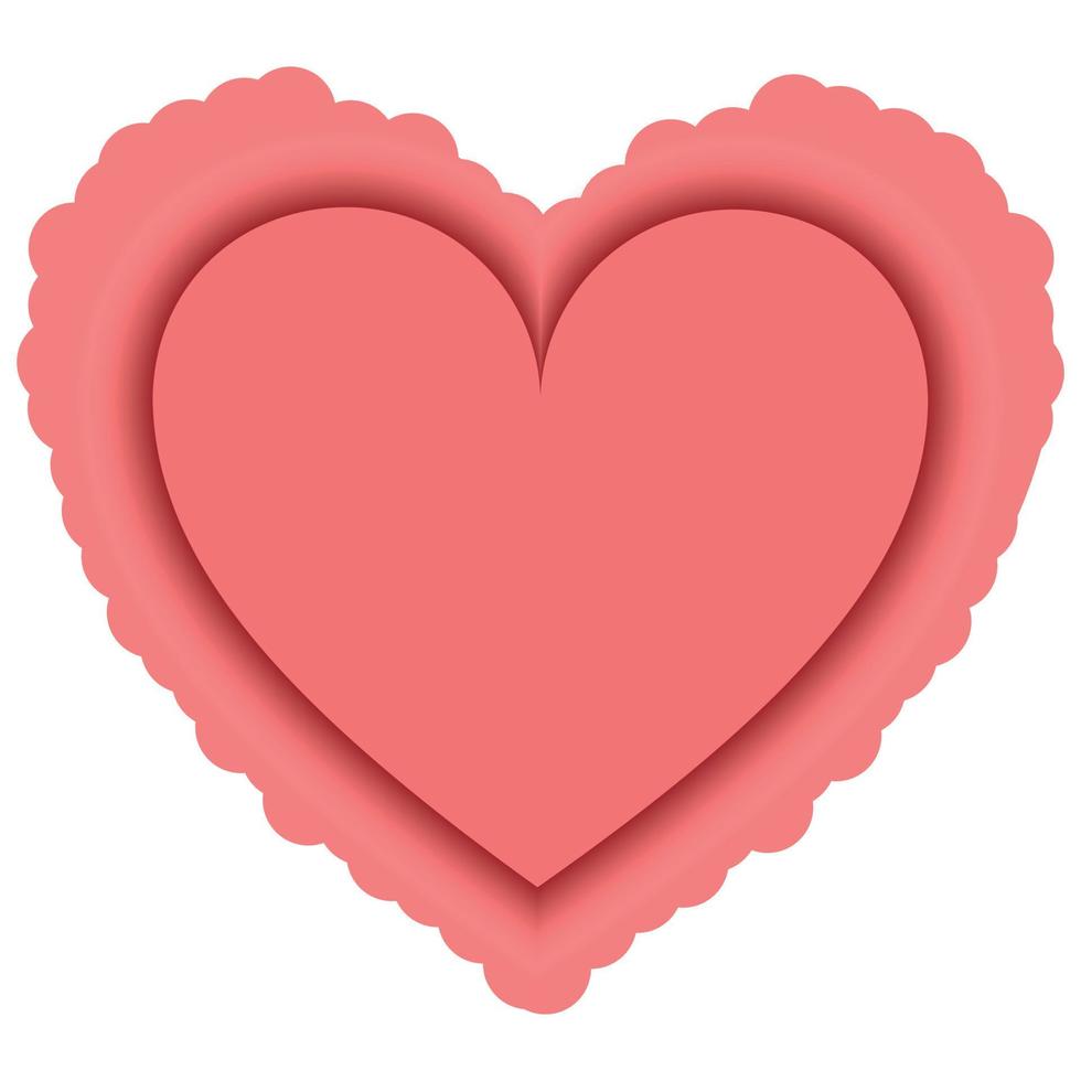 Pink love heart vector