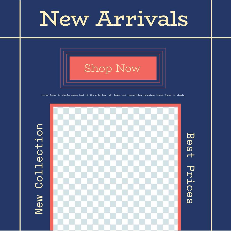 Fashion sale social media template promotion or website banner. vector