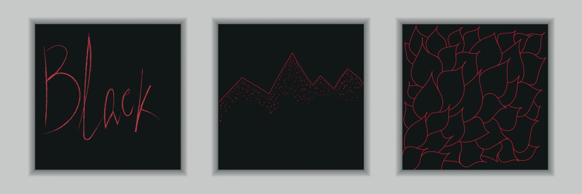 Collection of abstract black and red backgrounds 5070157