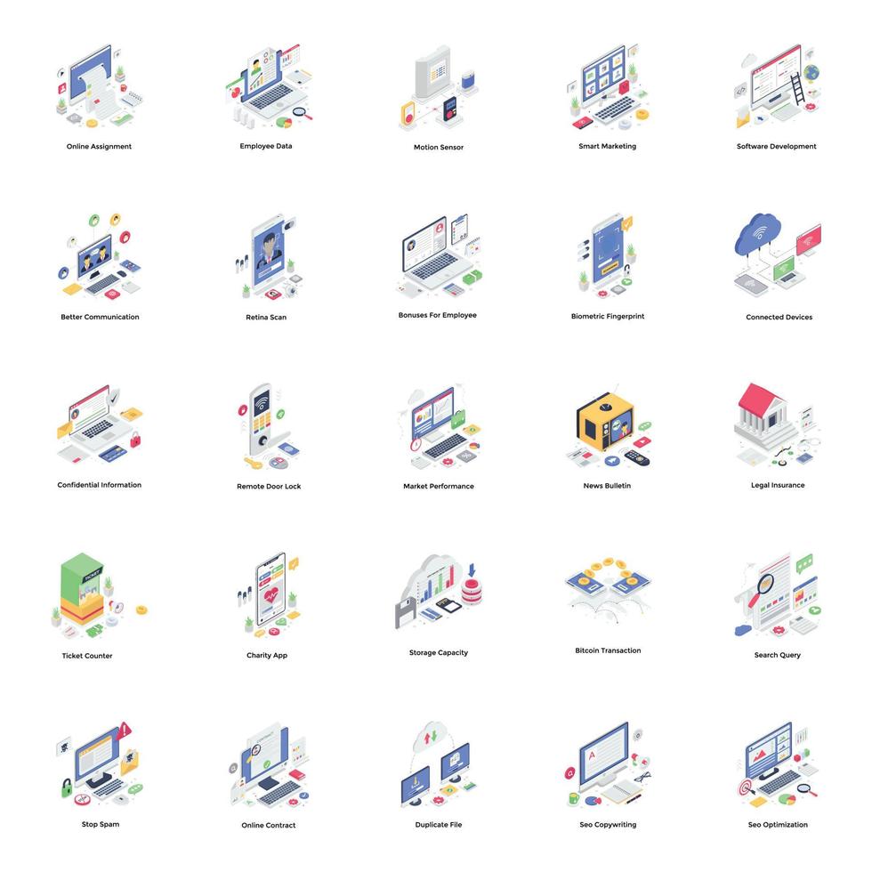 conceptos de datos en línea vector