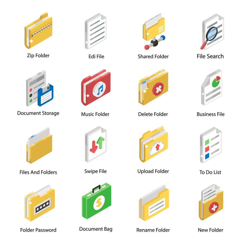 Pack Of Folders vector