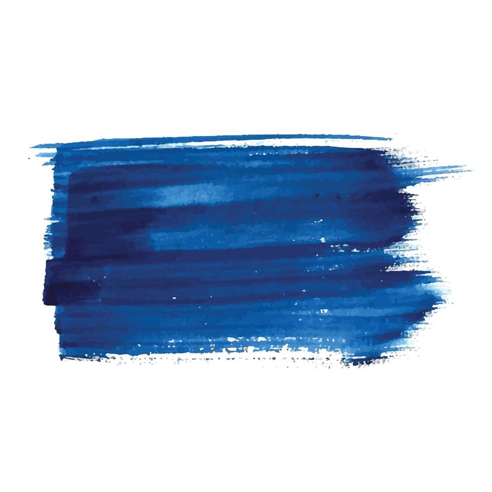 Blue brush stroke watercolor design vector