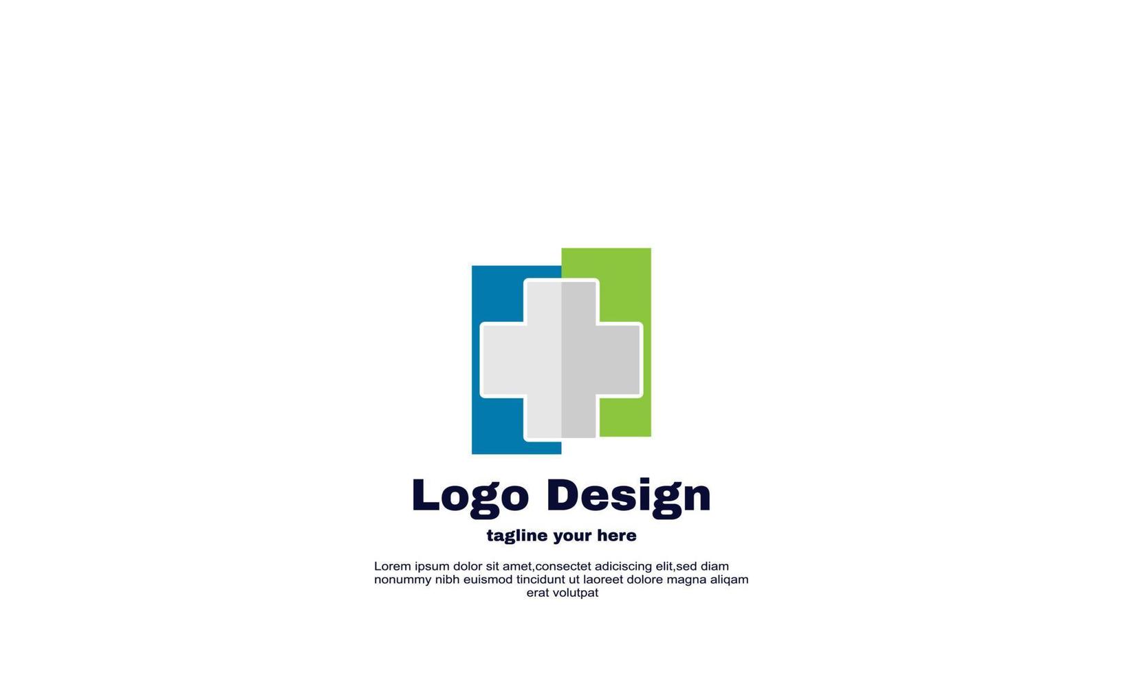 Ilustración de vector de diseño de logotipo de concepto médico creativo