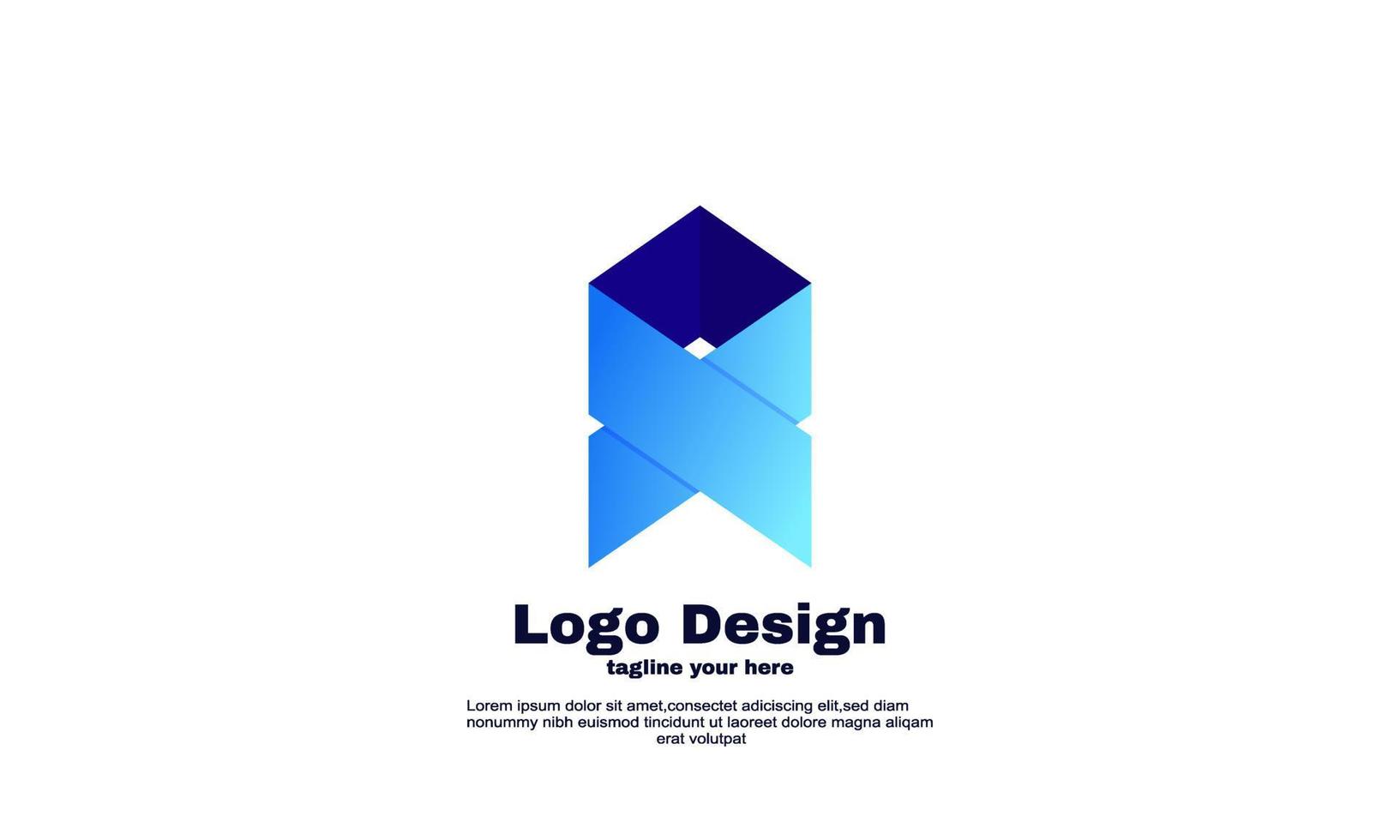Ilustración logotipo abstracto identidad corporativa empresa comercial vector