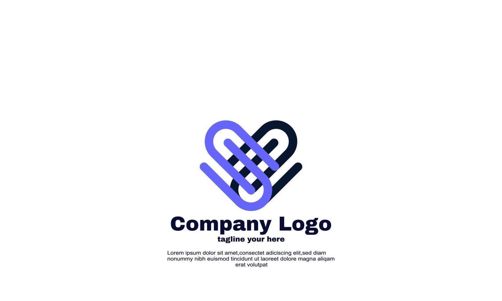 vector de diseño de logotipo de amor símbolo de identidad abstracta