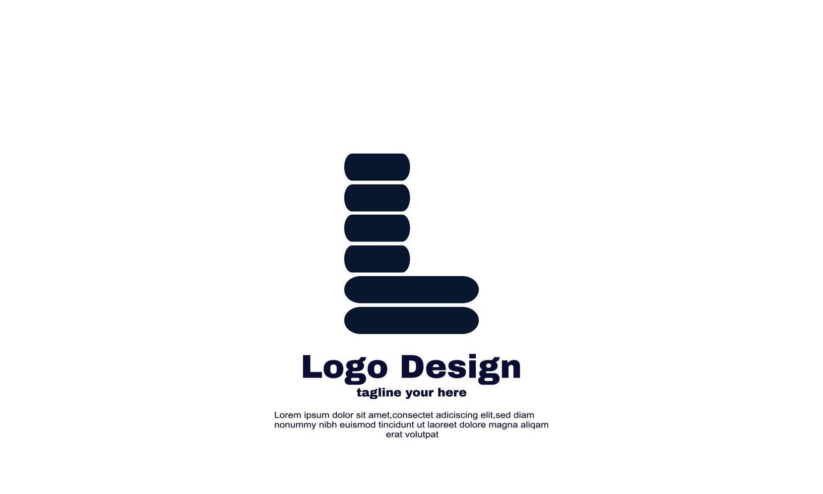 logotipo inicial vectorial l para el diseño vinculado a la empresa y al negocio vector