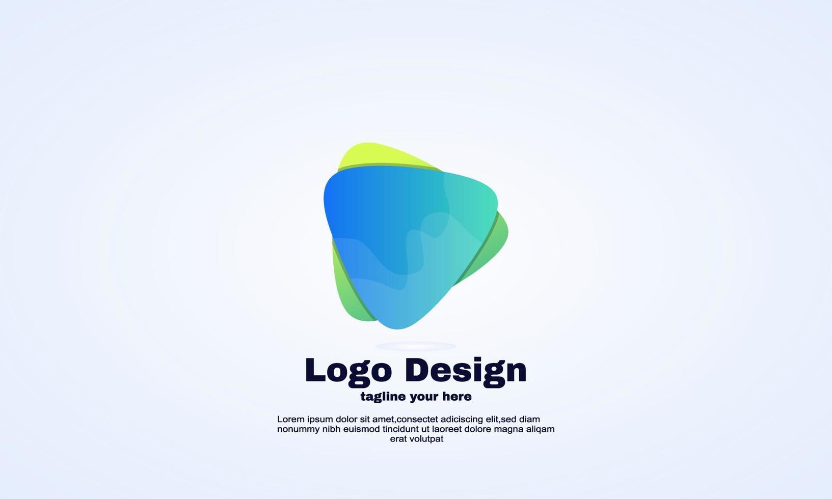 vector play button logo template abstract
