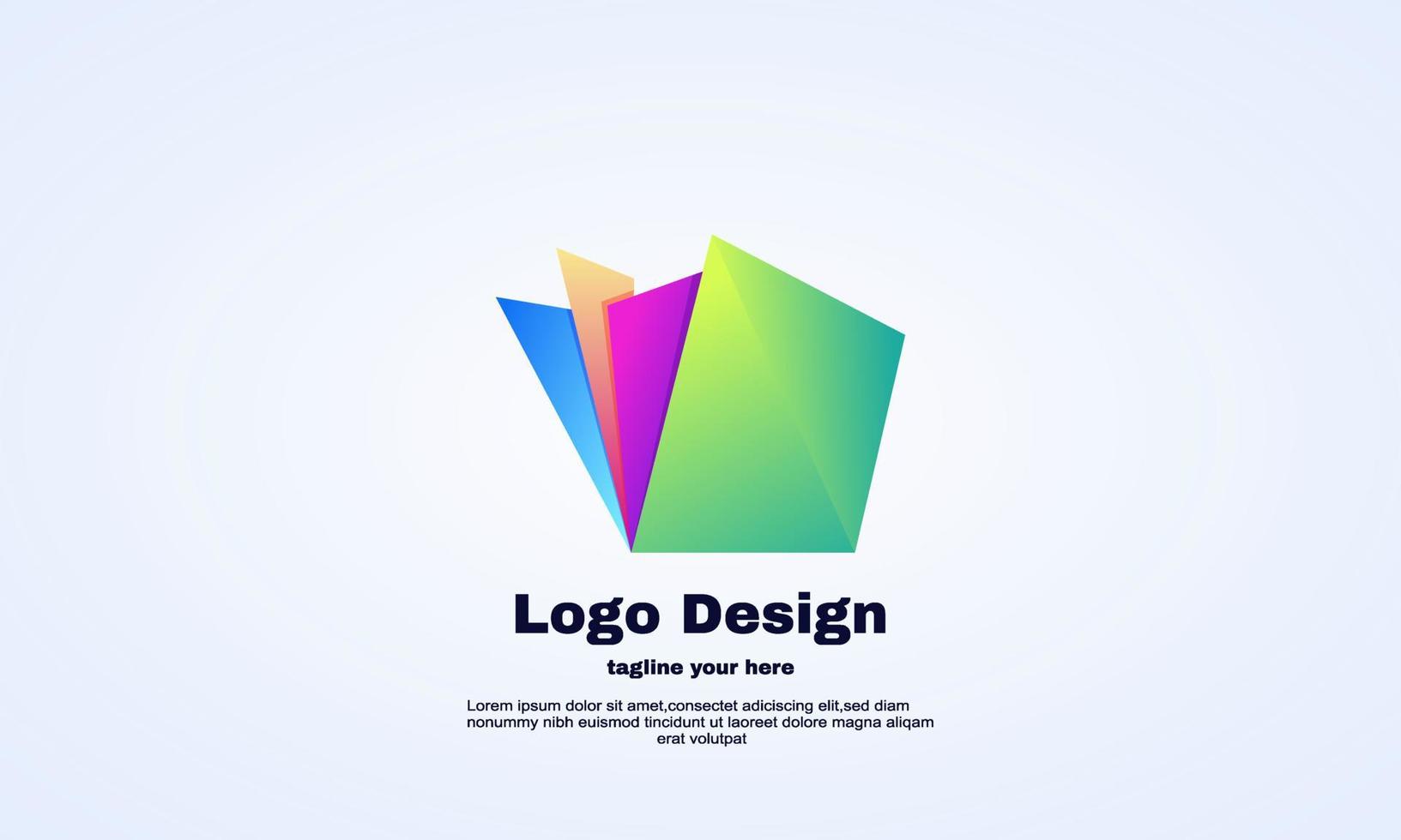 plantilla de diseño de logotipo colorido de presentación de vectores