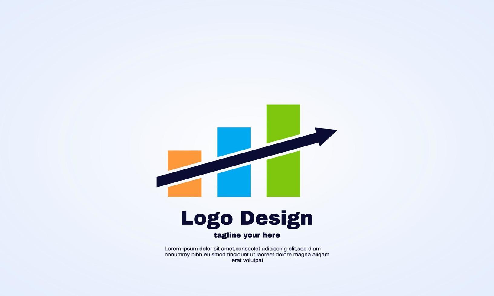 illustration finance arrow logo design tick mark vector