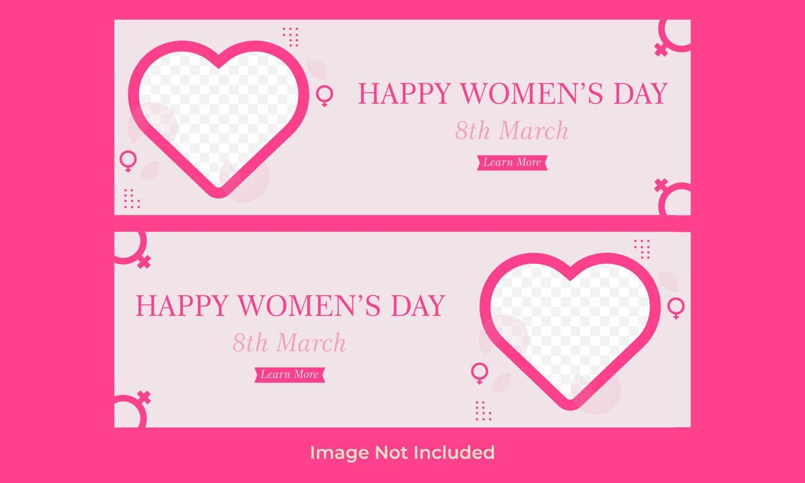 international women's day horizontal banner template design vector