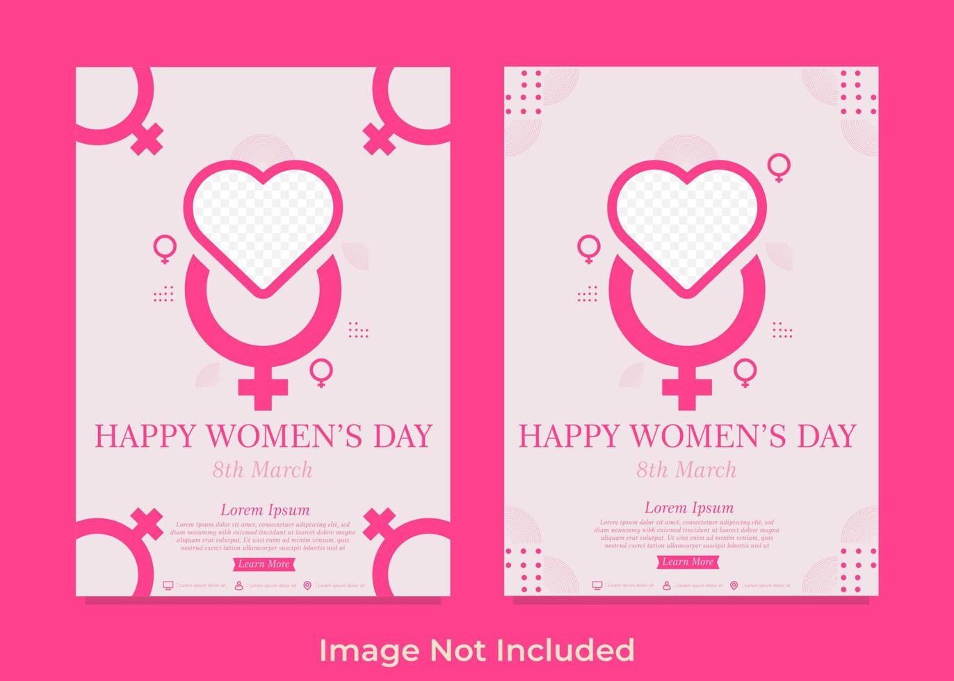 happy international women day flyer template vector