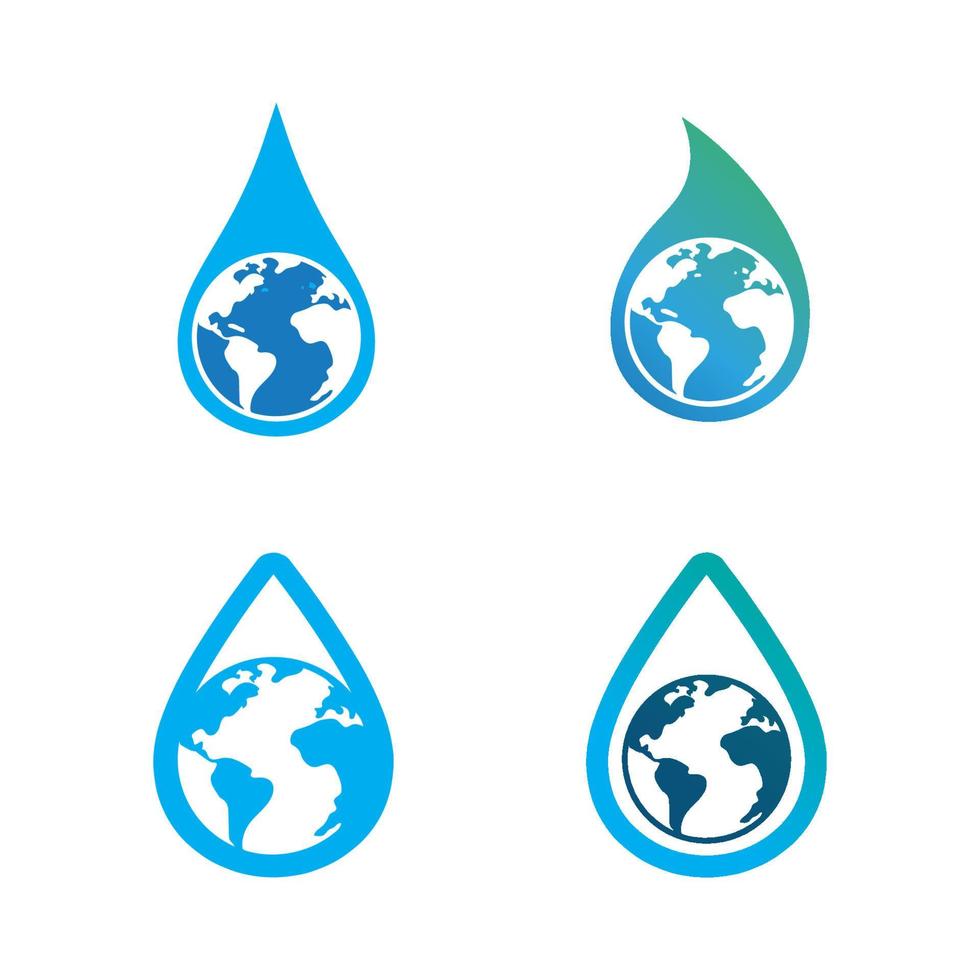 vector de plantilla de logotipo de gota de agua