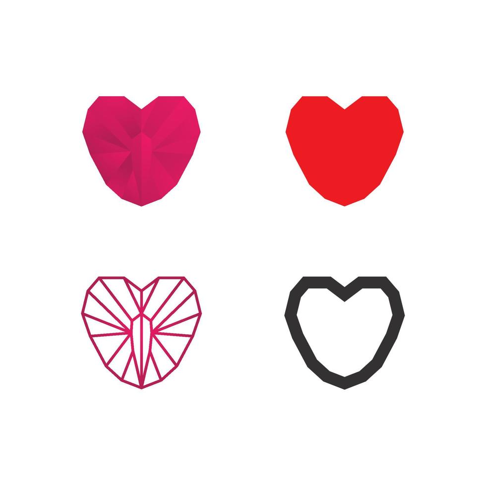 HEART AND Beauty Love Vector illustration design