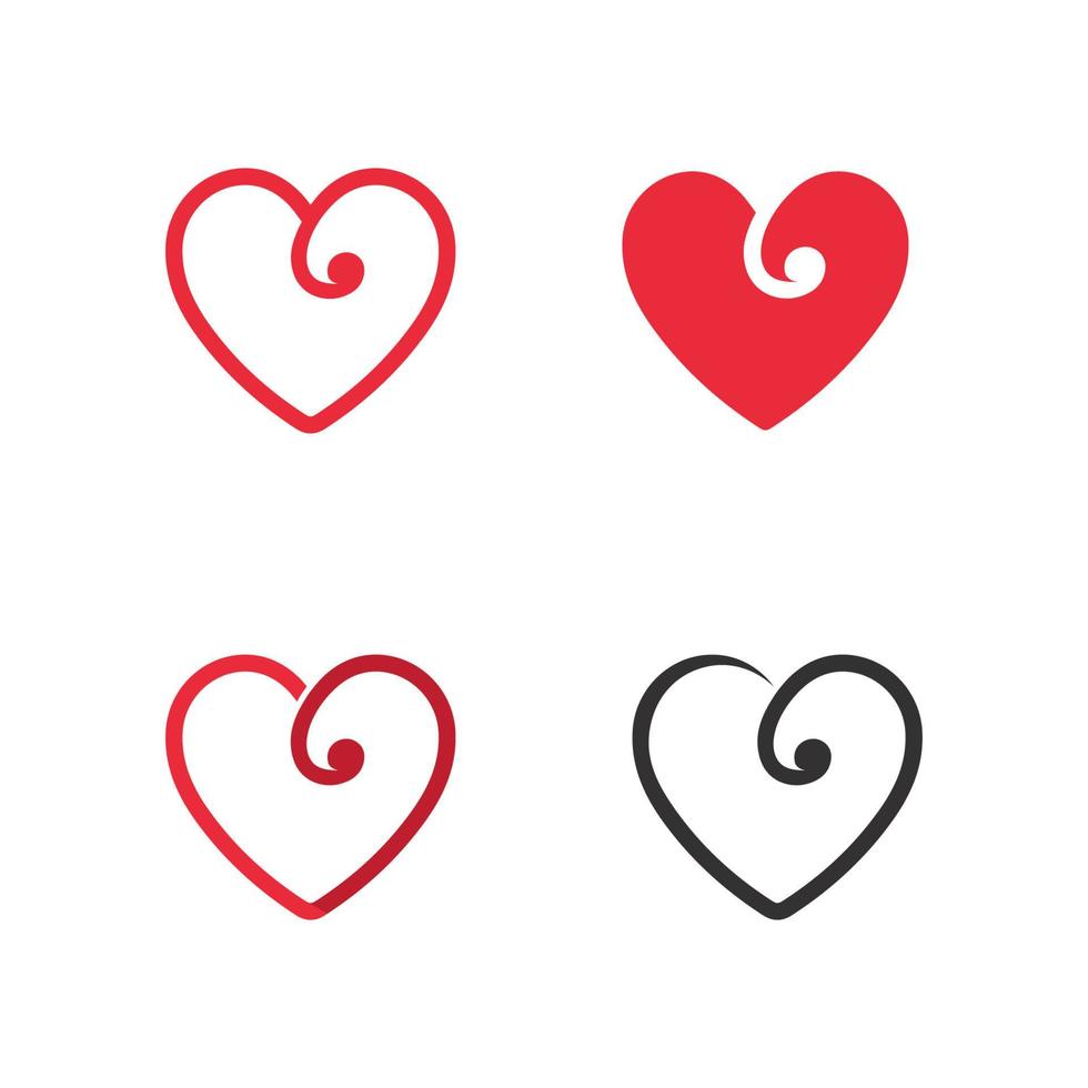 corazón y belleza amor vector ilustración diseño