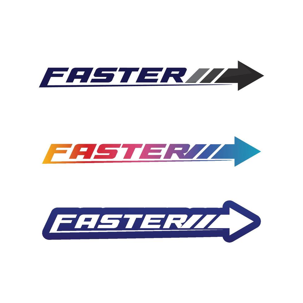 icono de vector de plantilla de logotipo más rápido