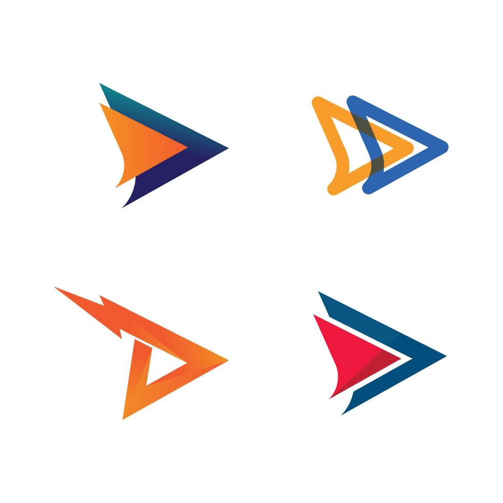 Faster Logo Template vector icon design set arrows
