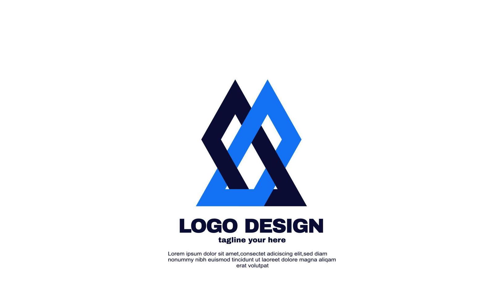 stock vector abstract blue navy color inspiration modern company logo