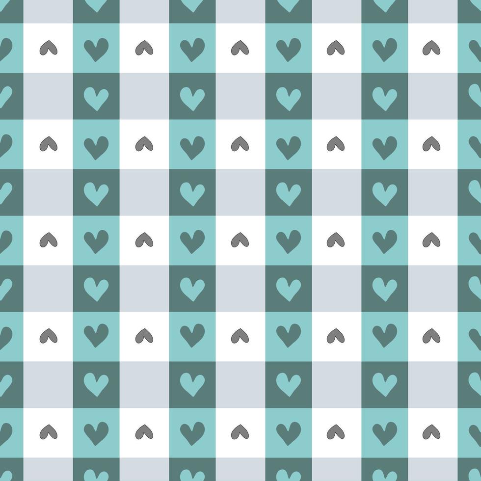 Heart shaped seamless pattern in Valentine's theme. designed in doodle style vector