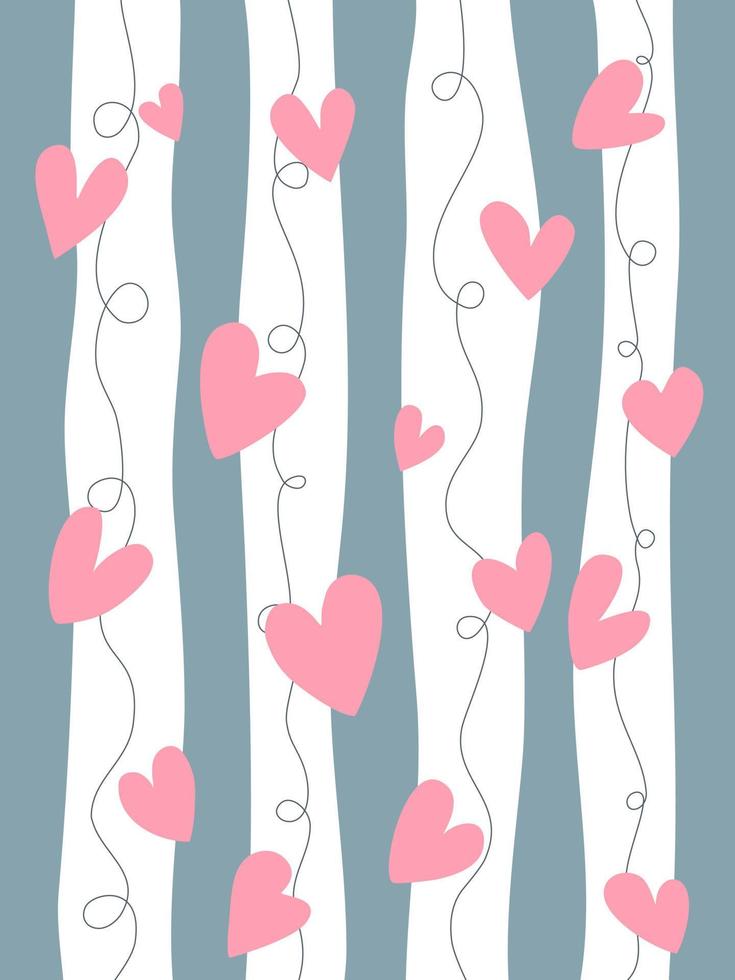 A collection of heart shaped illustrations designed in doodle style for Valentine's Day themes. vector