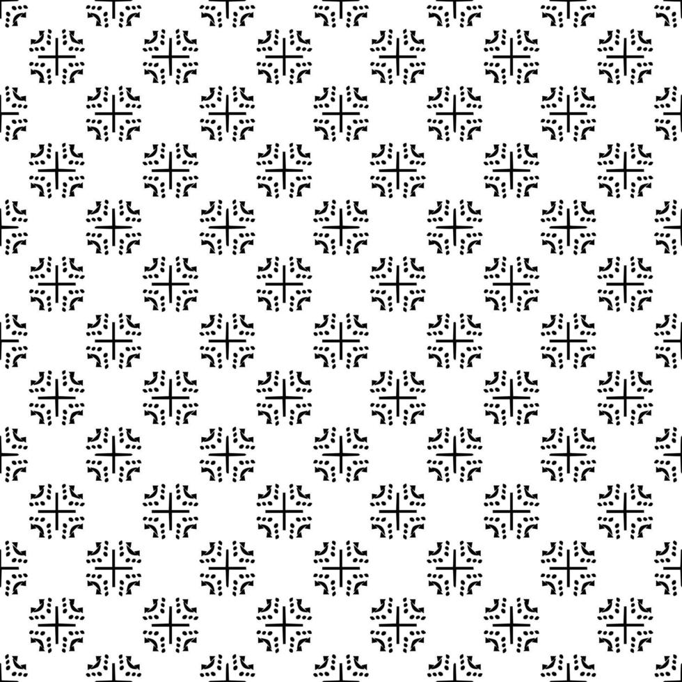 Black and white surface pattern texture. Bw ornamental graphic design. Mosaic ornaments. Pattern template. Vector illustration.