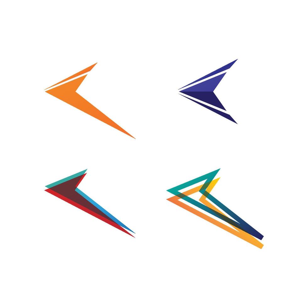 Faster Logo Template vector icon design set arrows