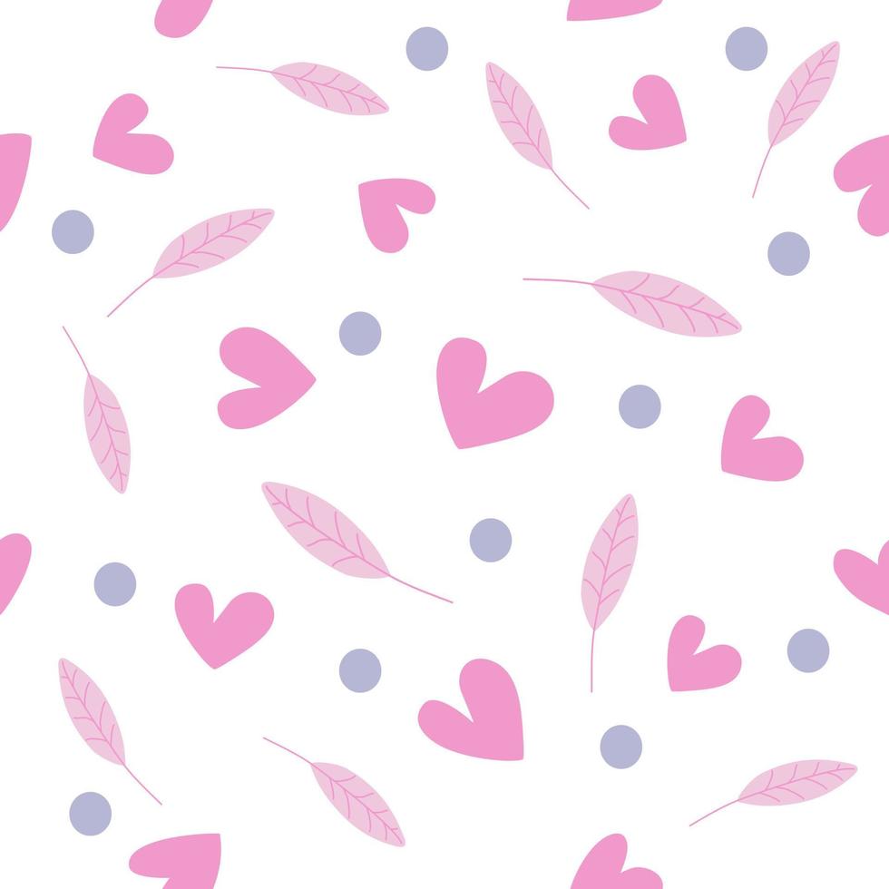 patrón transparente en forma de corazón en el tema de San Valentín. diseñado en estilo garabato vector