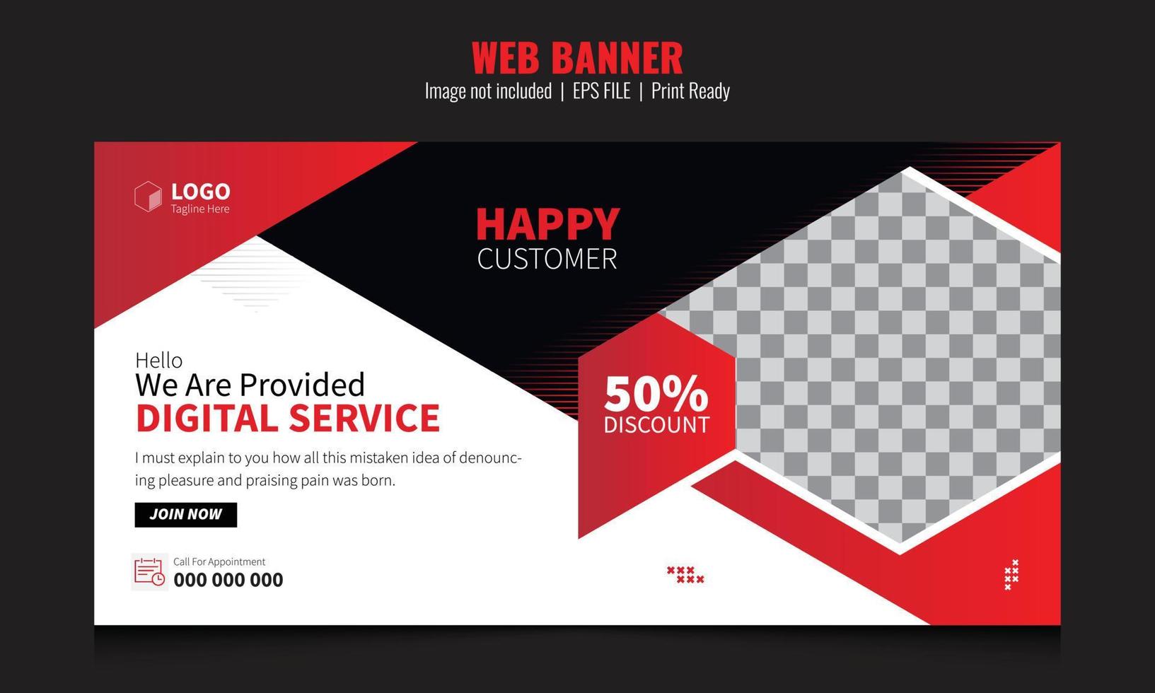 Online Service  Banner Template. Business  Ads Design For site