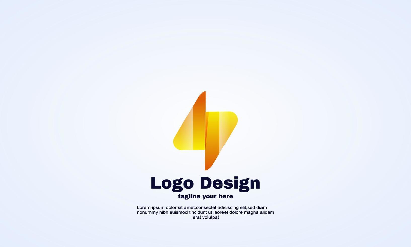 Ilustración de vector de diseño abstracto de logotipo flash creativo