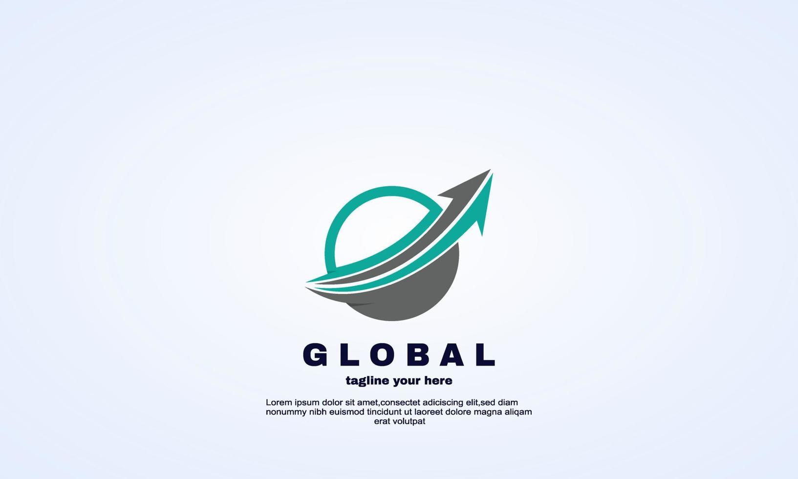vector global market globe arrow