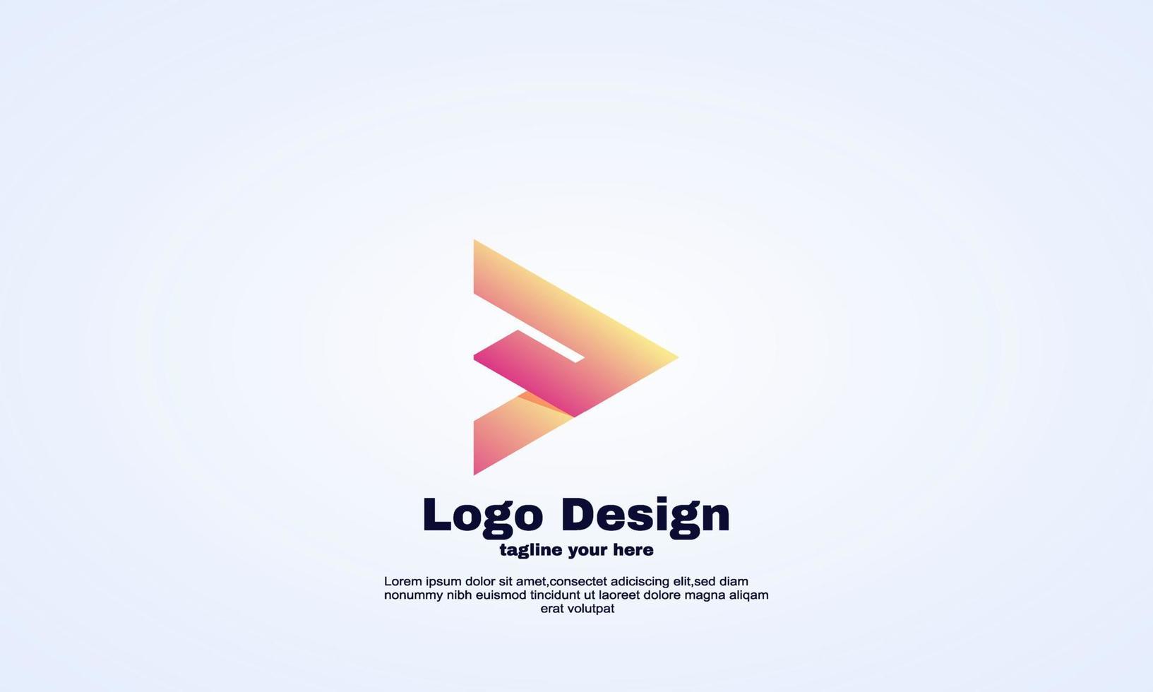vector arrow play design logo template application icon illustration
