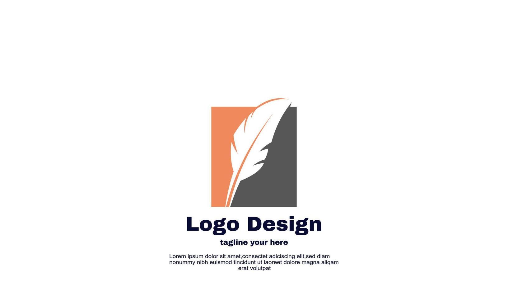 vector feather law logo template