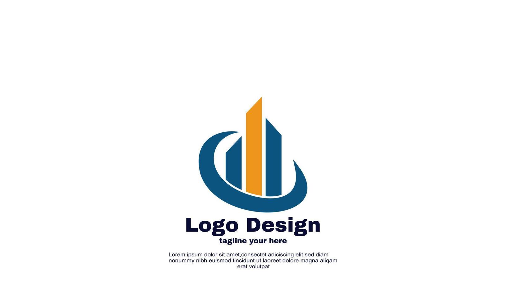 illustration creative home building concept logo design vector