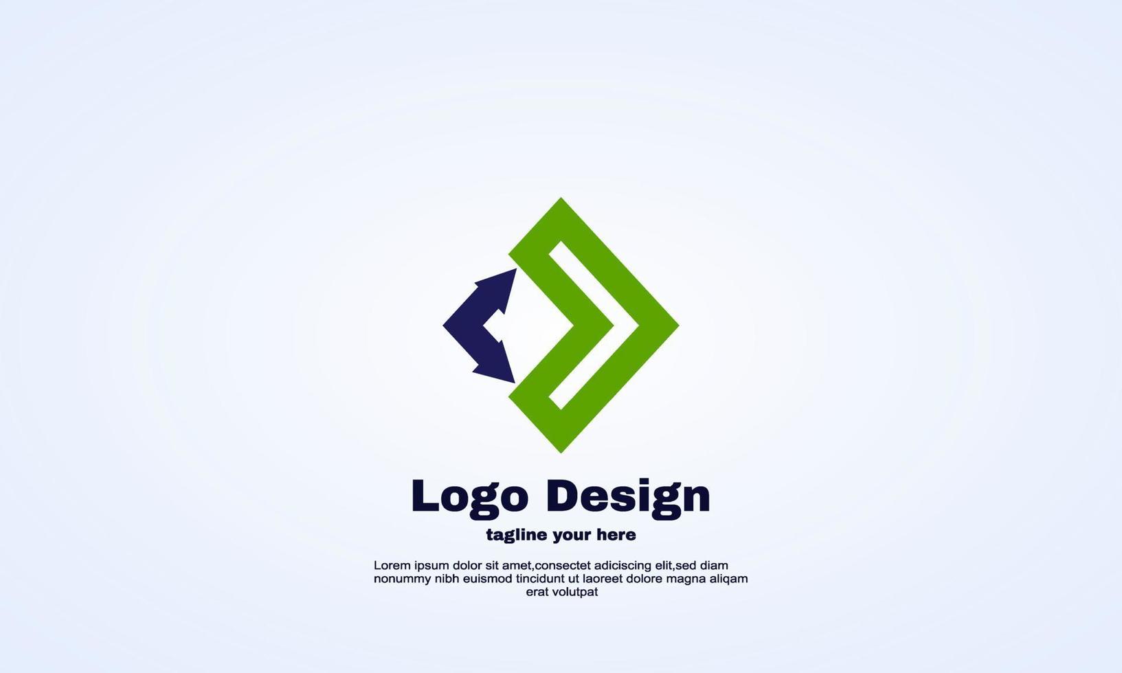 stock abstract logo design arrow vector template