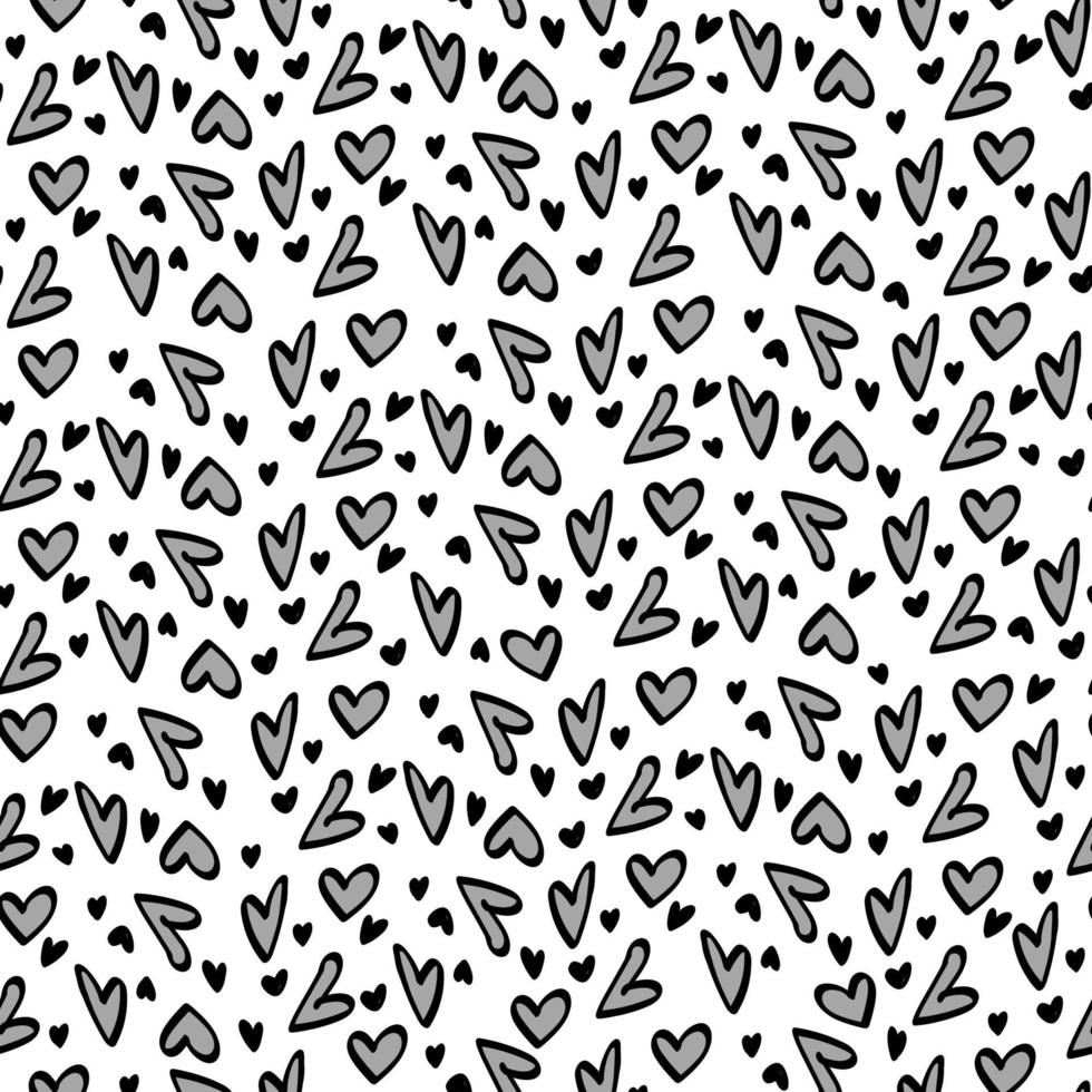 Cute blue hearts seamless pattern for textile, Valentines Day background vector