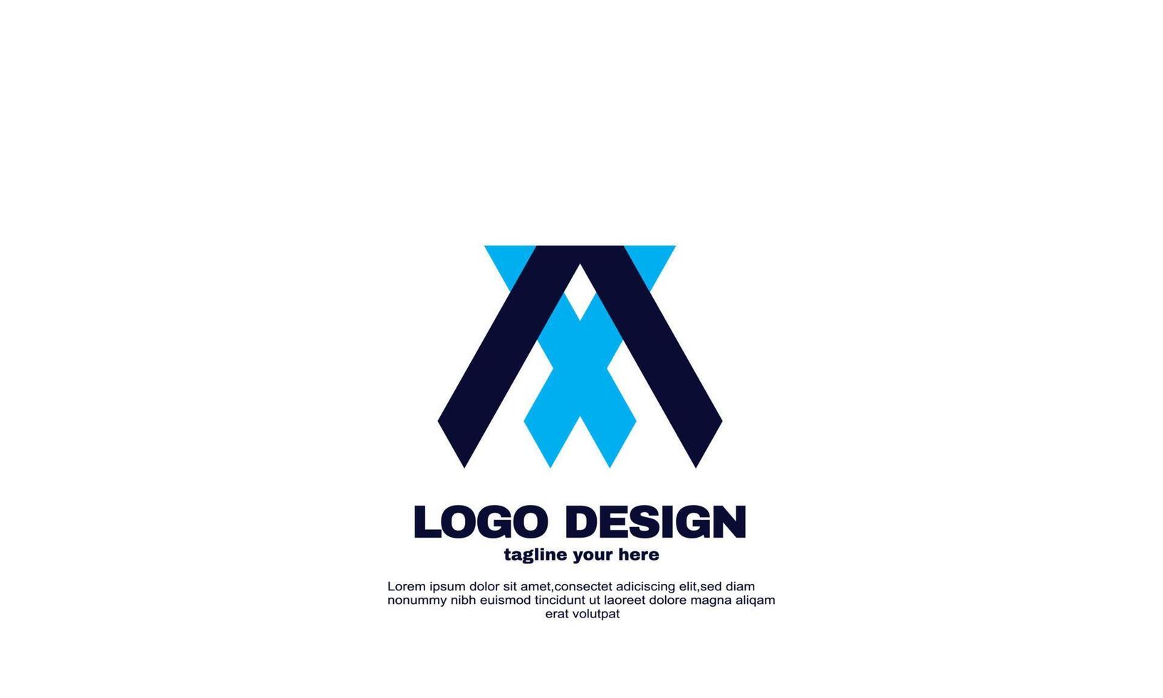 awesome best inspiration modern company business logo design vector blue navy color