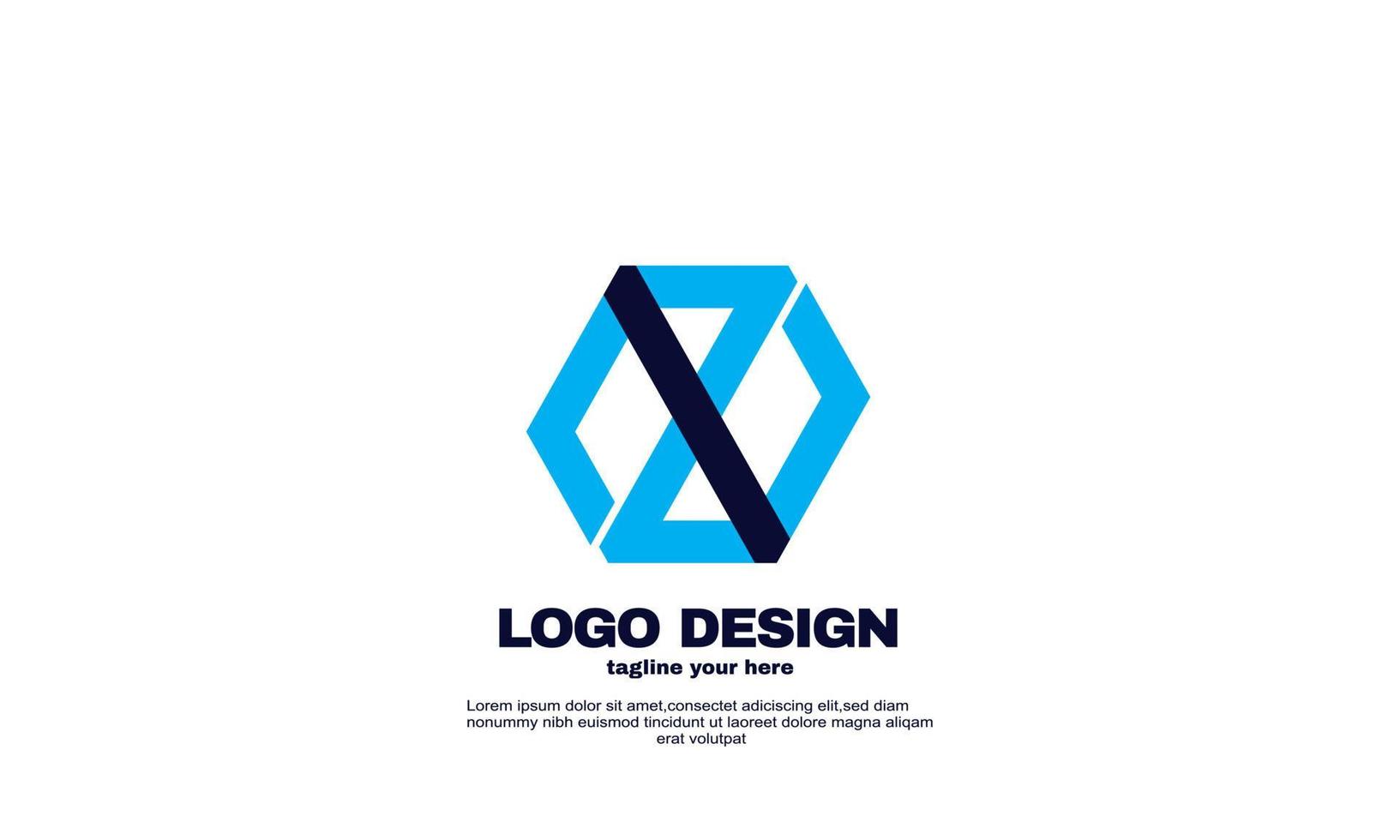 stock abstract best idea simple company business logo vector blue navy color