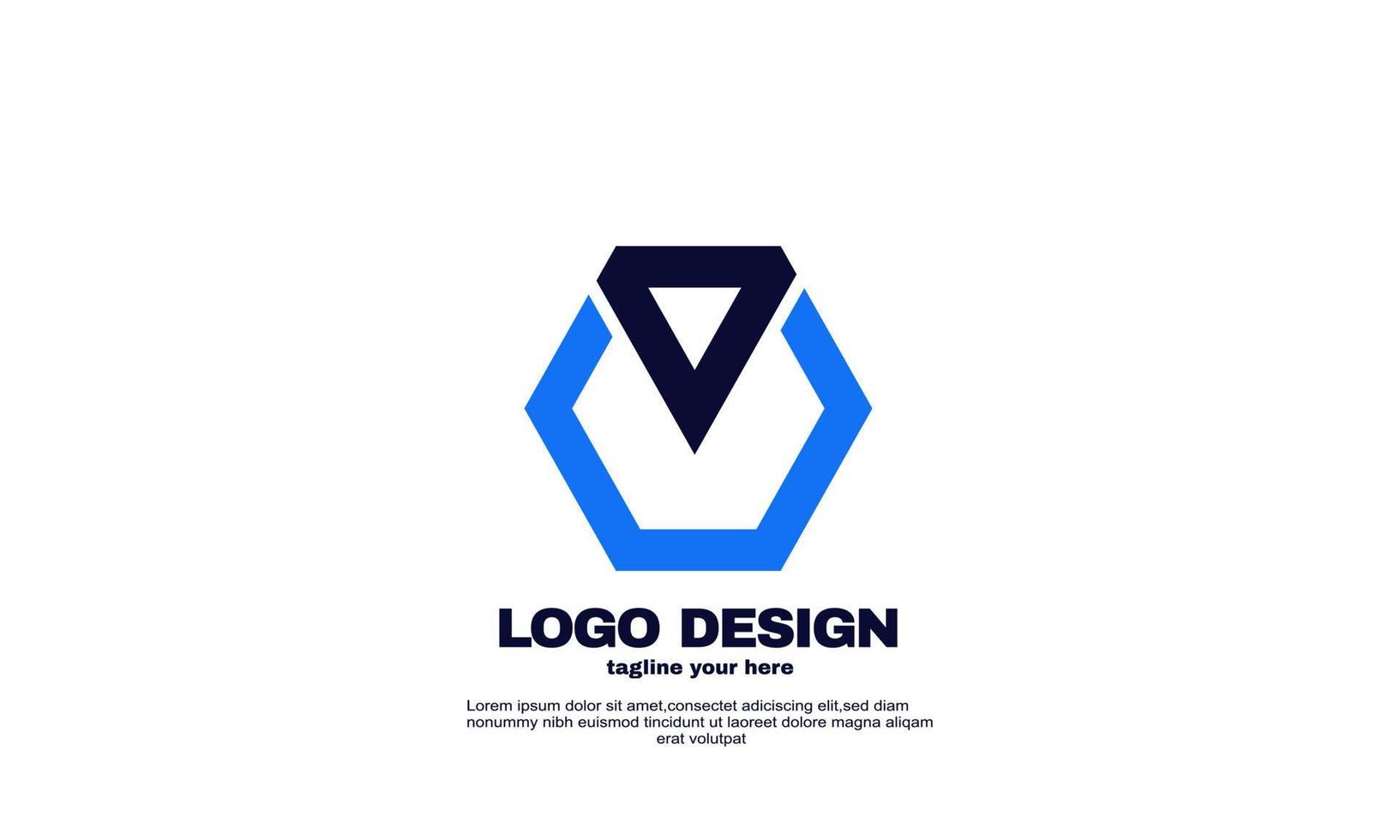stock abstracto azul marino color inspiración moderno logotipo de la empresa vector