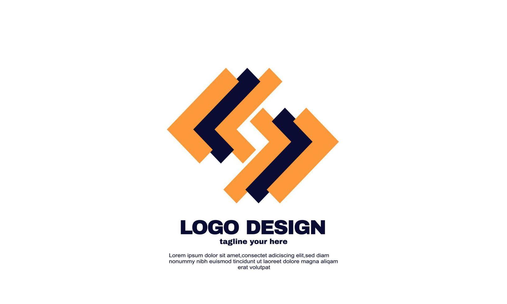 stock abstracto inspiración creativa mejor logotipo elegante empresa corporativa geométrica y diseño de logotipo comercial vector