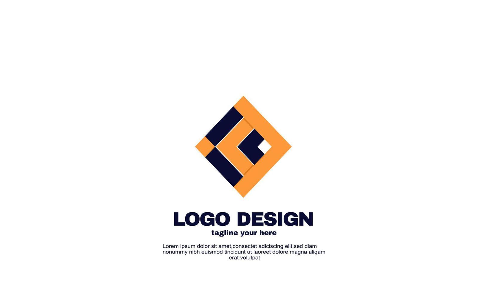 abstract creative inspiration best logo elegant geometric company corporate and business logo design template vector