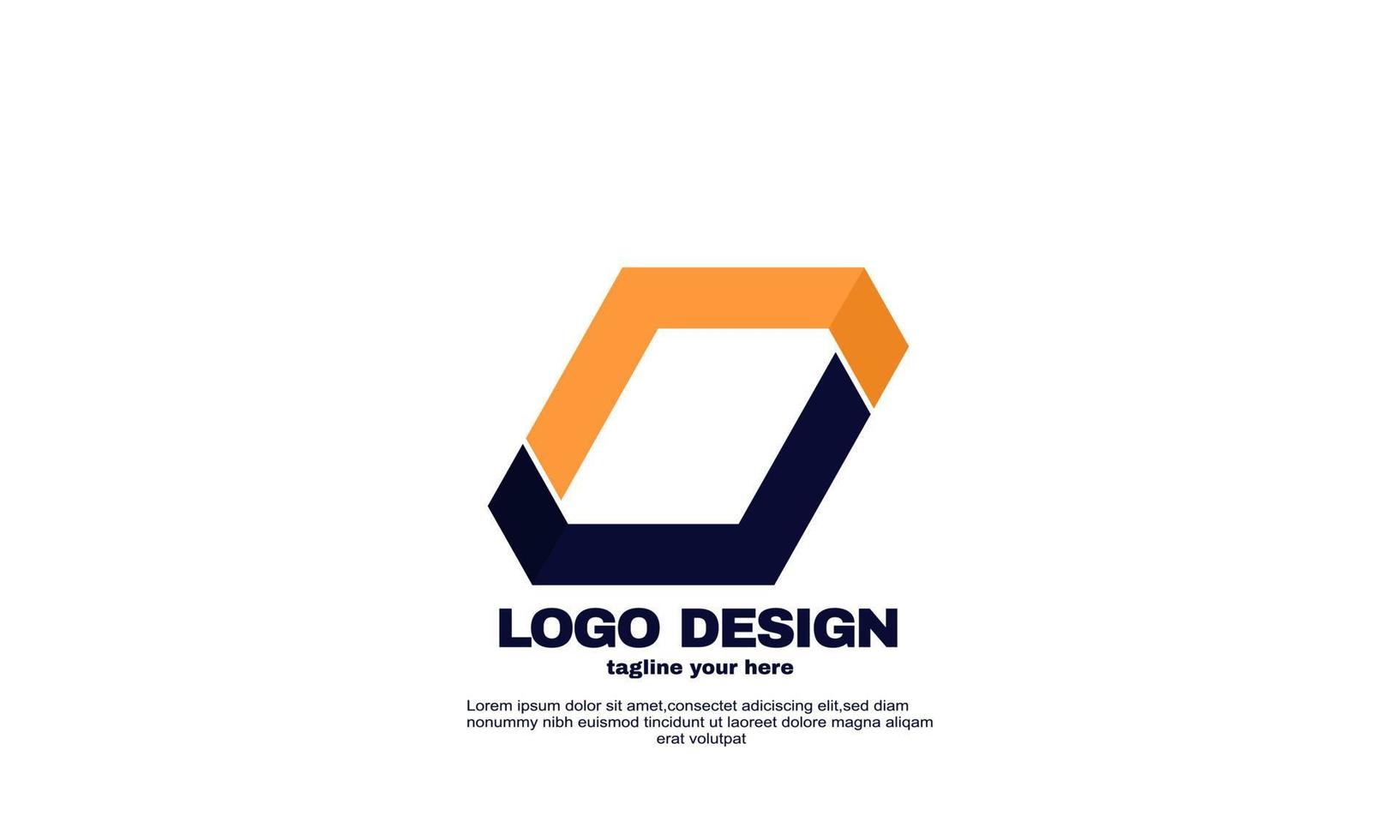 awesome creative inspiration best logo elegant geometric company logistic and business logo design vector
