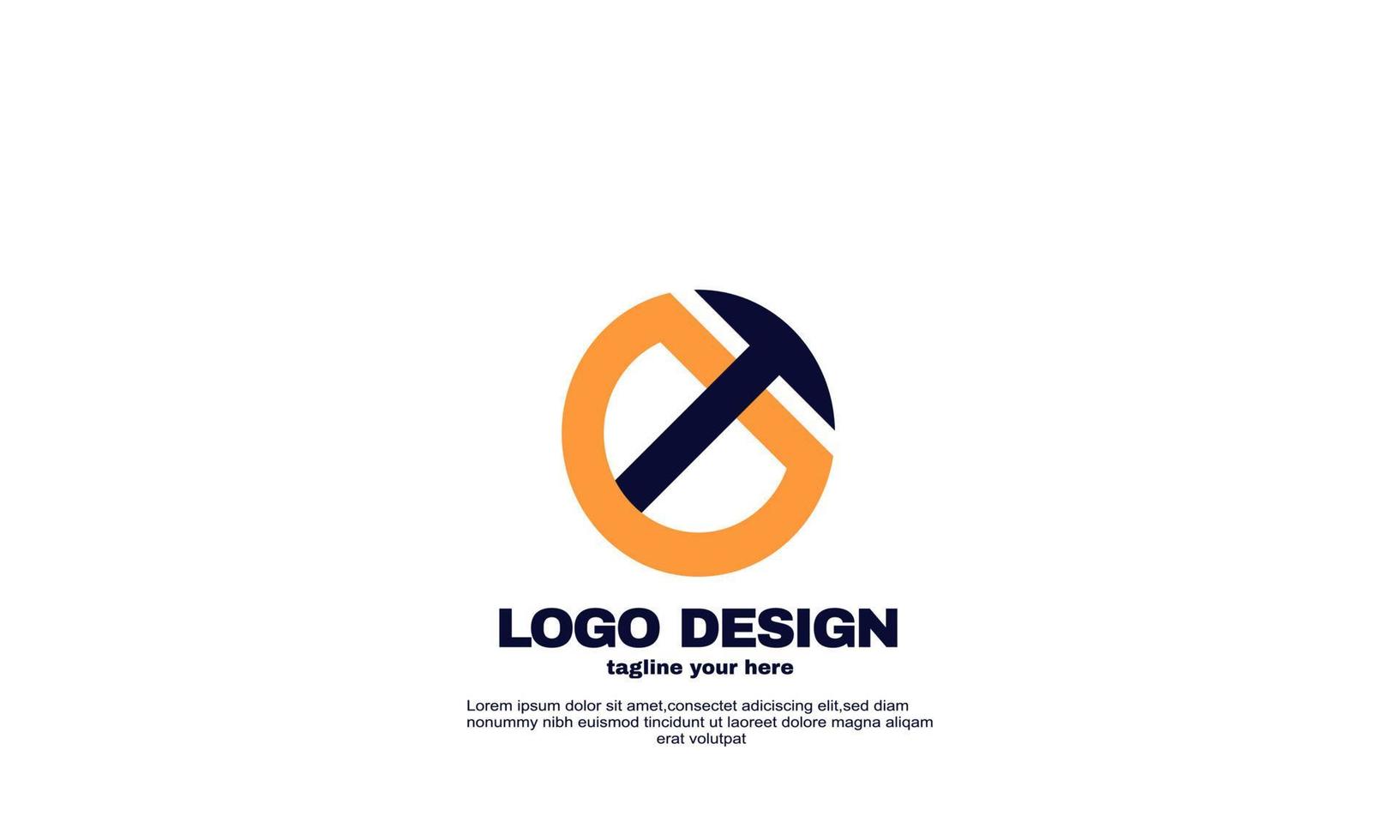 idea creativa abstracta mejor logotipo linda empresa corporativa y plantilla de diseño de logotipo comercial vector