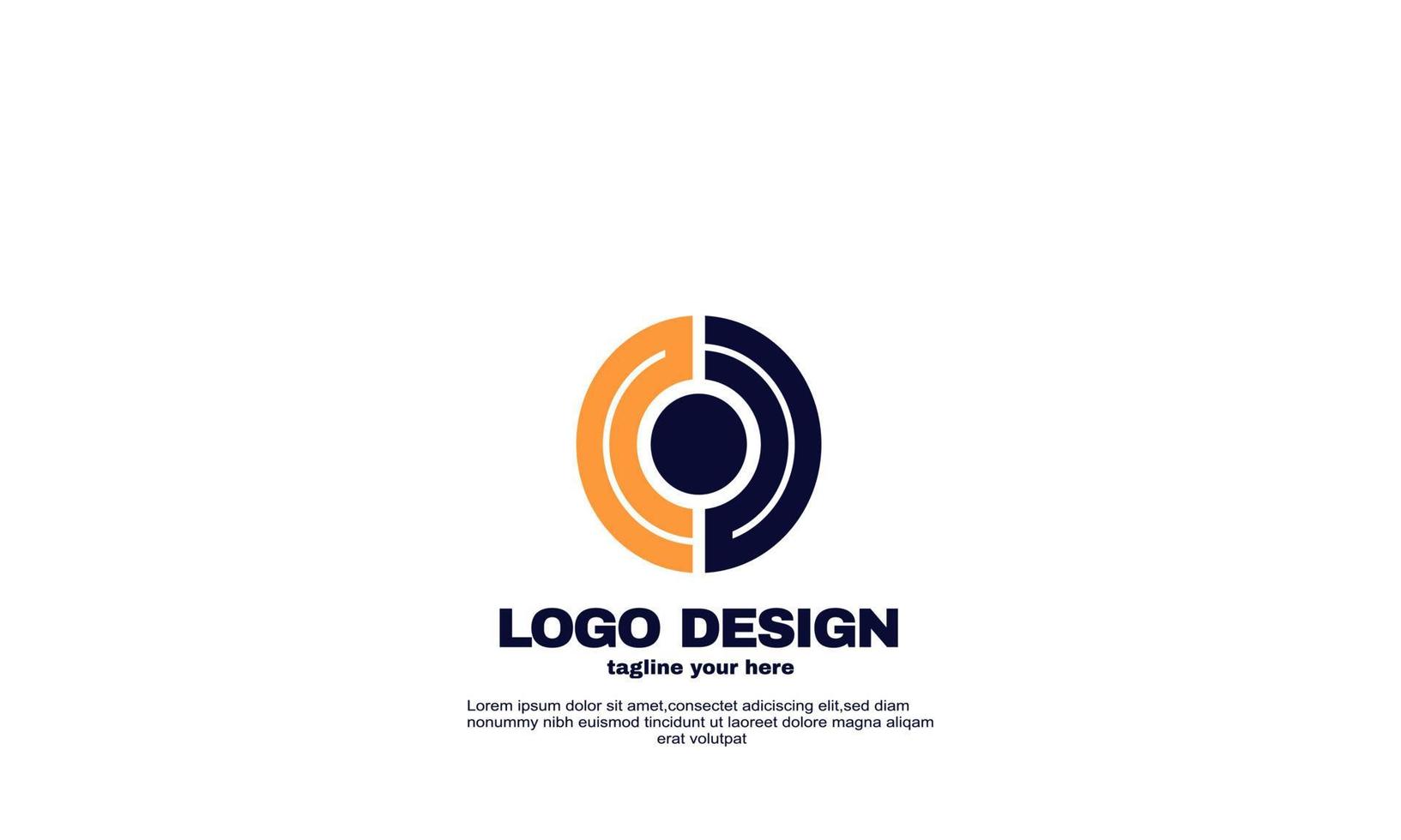 increíble idea creativa mejor logotipo lindo con plantilla de diseño de logotipo corporativo de empresa colorida vector