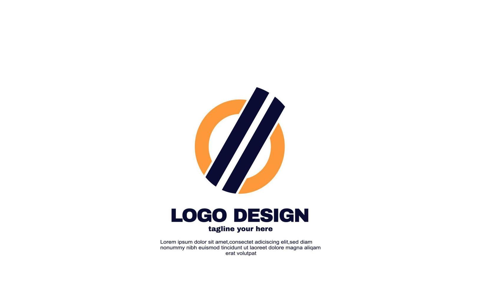 idea creativa abstracta de stock mejor logotipo lindo con vector de diseño de logotipo corporativo de empresa colorida