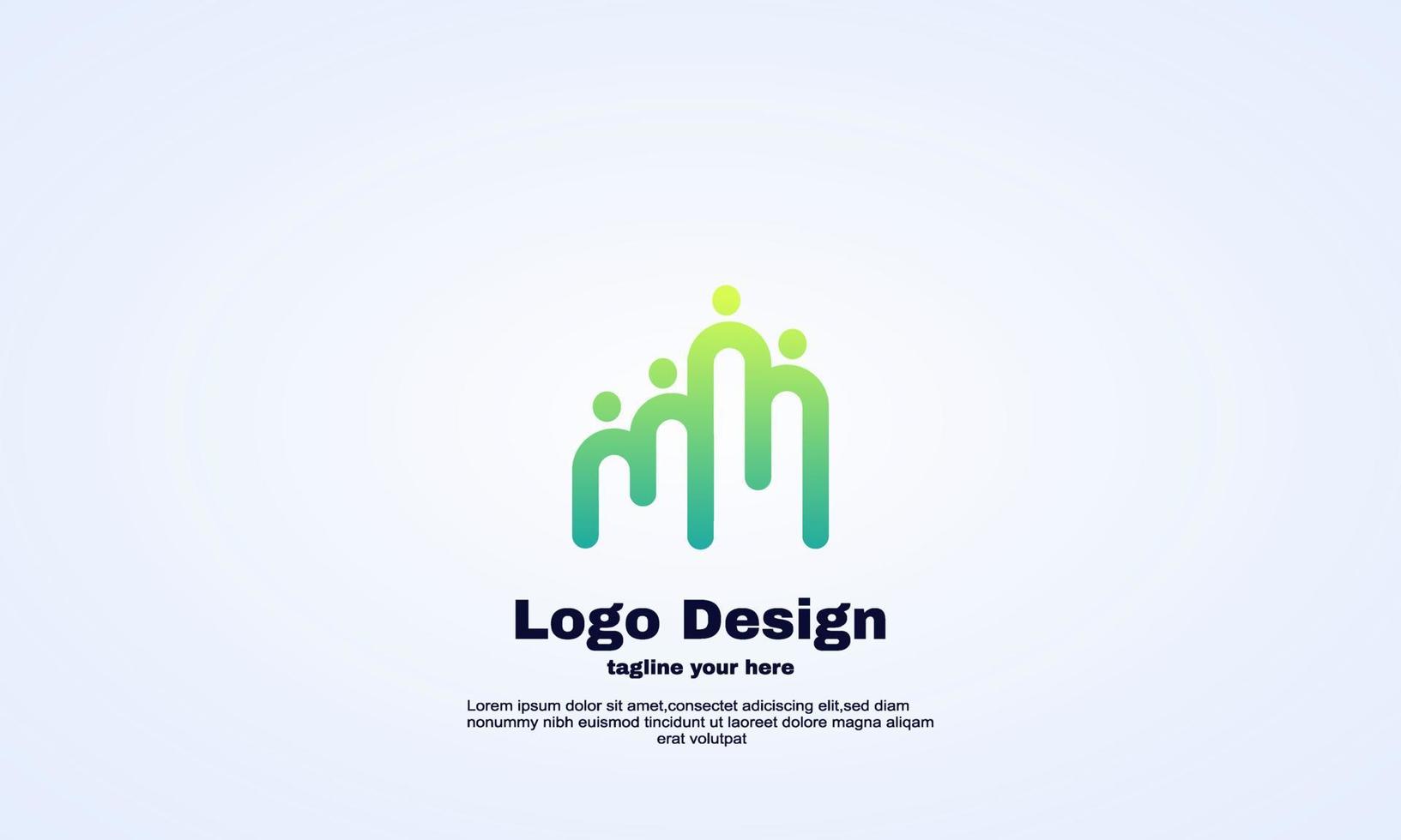 abstract vector connecting people logo flat vector logo design element