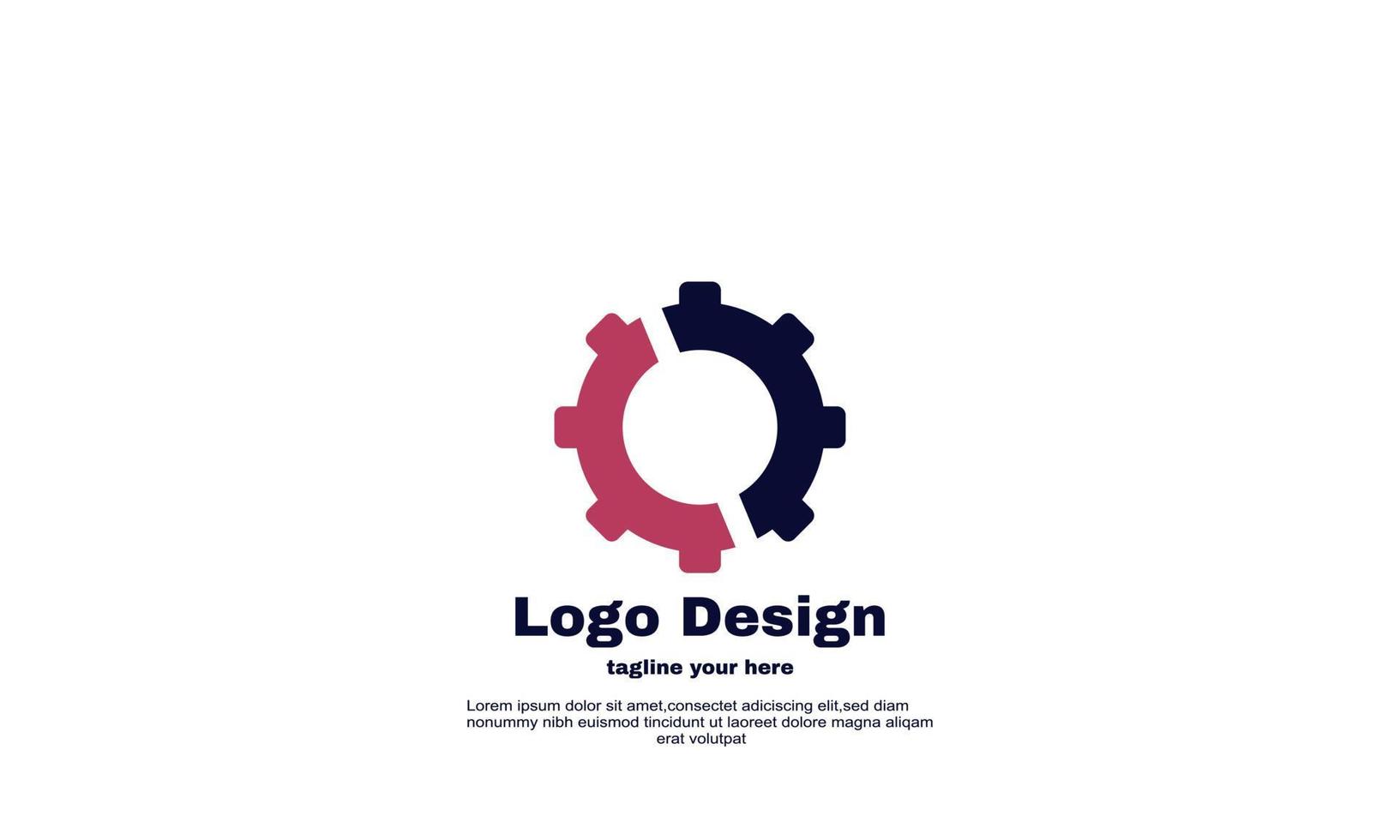 gear logo design colorful vector