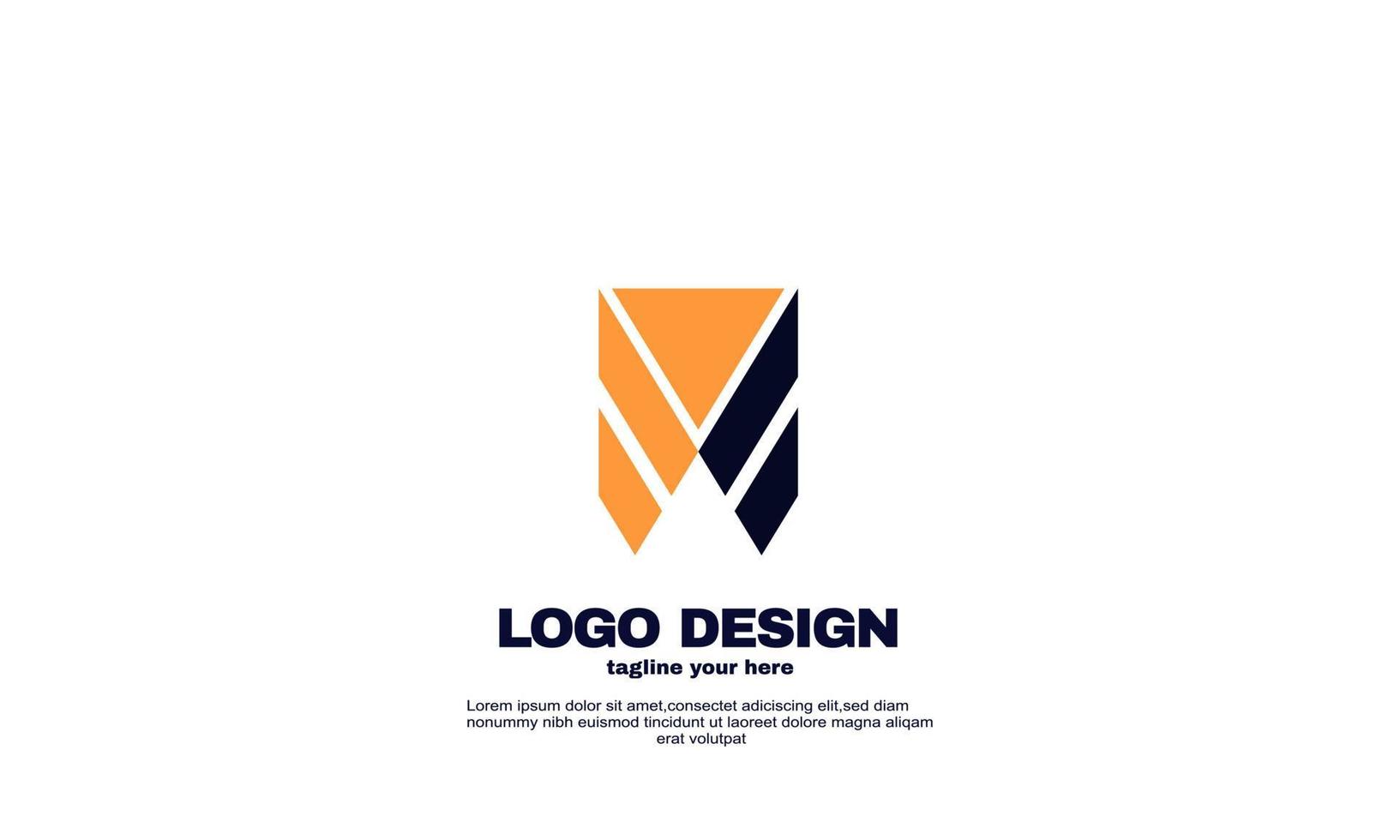 awesome best powerful geometric company business logo design vector colorful
