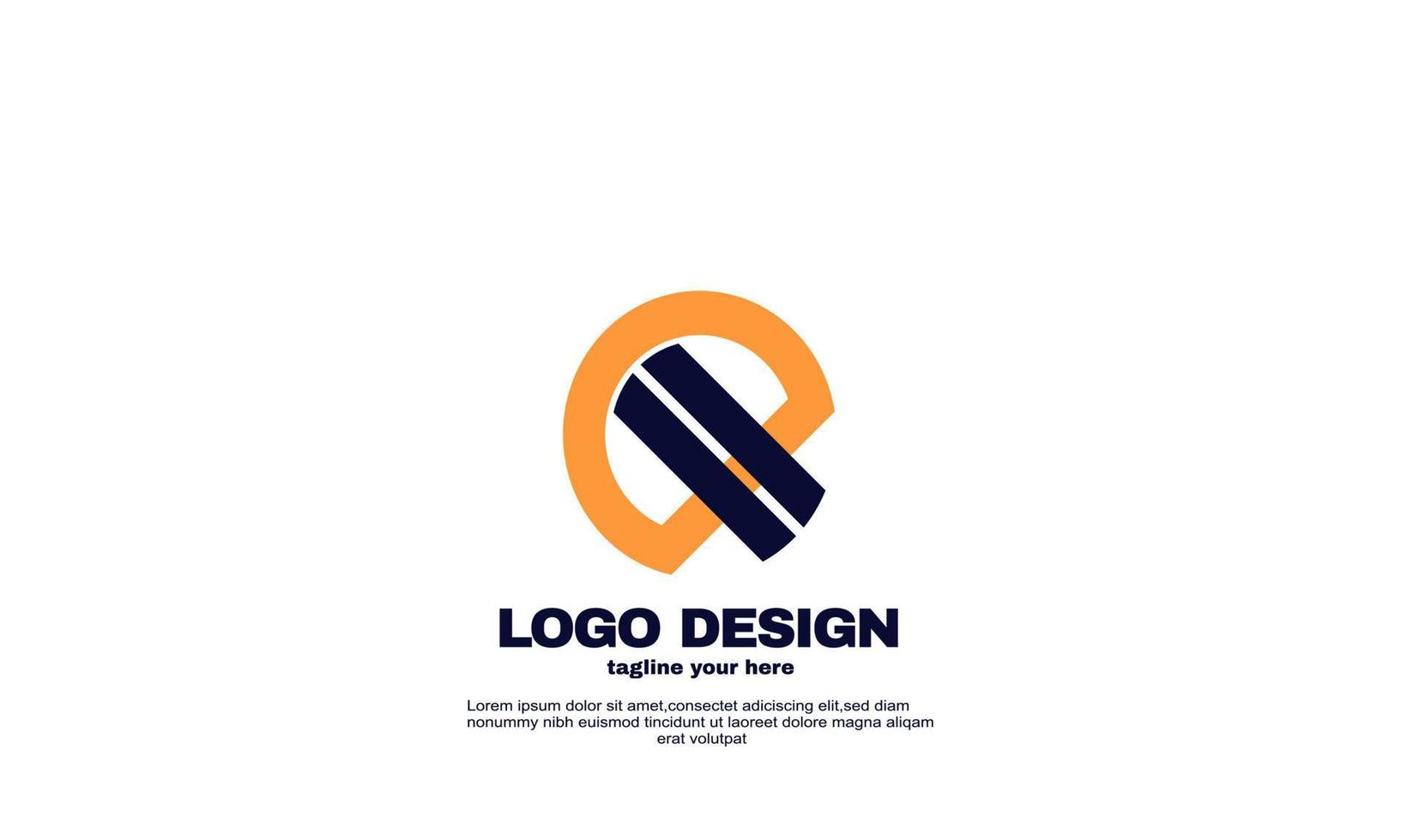 abstract best simple and powerful geometric business company logo design vector